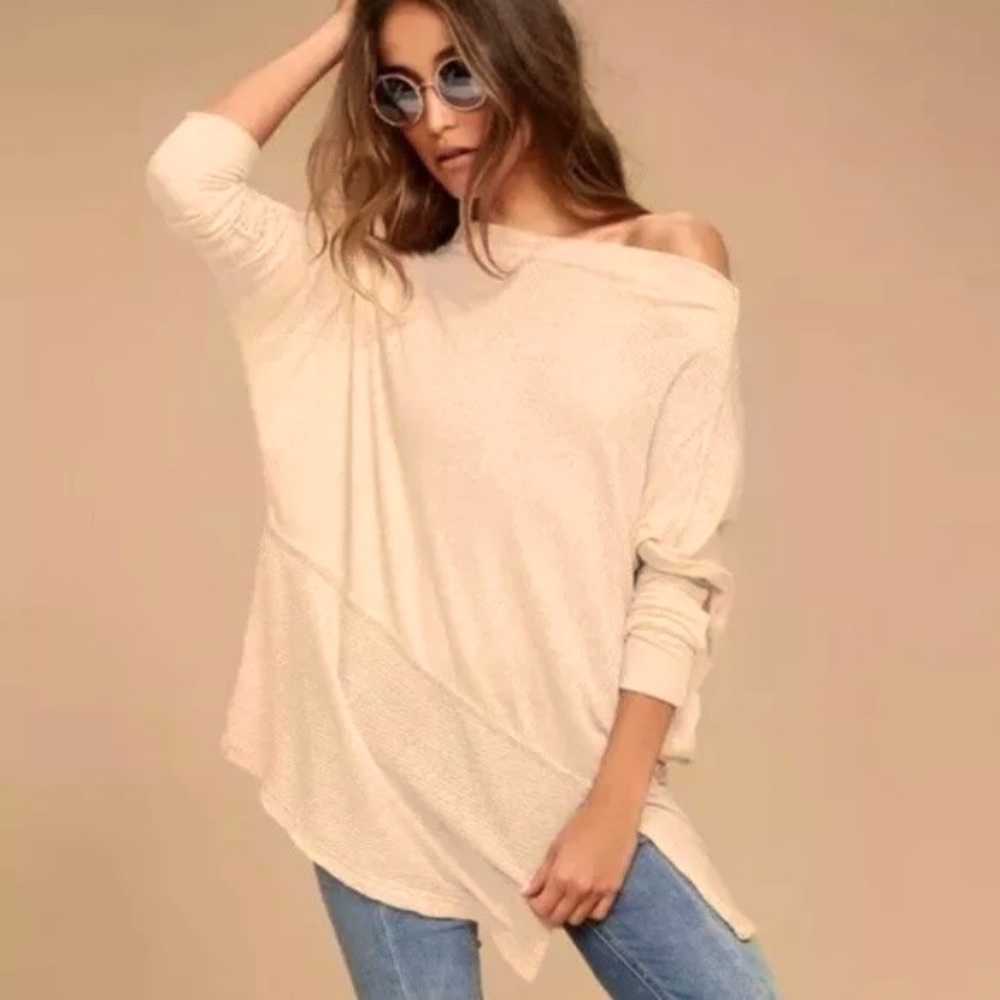 Free People Womens Londontown Thermal Basic T-Shirt Tunic
